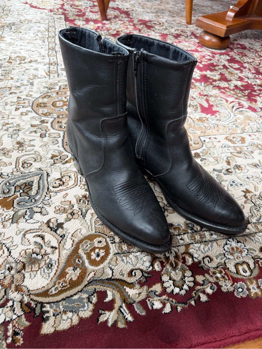 Vintage Black Durango Leather Boots